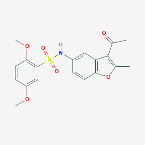 N-(3-Acetyl-2-methyl-benzofuran-5-yl)-2,5-dimethoxy-benzenesulfonamide