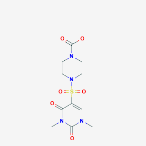 molecular formula C15H24N4O6S B2807348 Tert-butyl 4-((1,3-dimethyl-2,4-dioxo-1,2,3,4-tetrahydropyrimidin-5-yl)sulfonyl)piperazine-1-carboxylate CAS No. 1448123-99-6