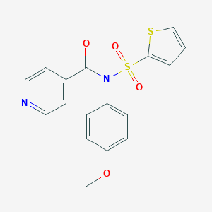 N-(4-methoxyphenyl)-N-(2-thienylsulfonyl)isonicotinamide