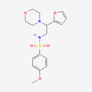 molecular formula C17H22N2O5S B2807350 N-(2-(furan-2-yl)-2-morpholinoethyl)-4-methoxybenzenesulfonamide CAS No. 877648-04-9