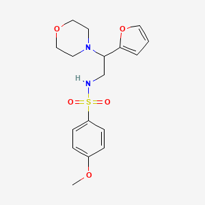 molecular formula C17H22N2O5S B2807350 N-(2-(呋喃-2-基)-2-吗啉基乙基)-4-甲氧基苯磺酰胺 CAS No. 877648-04-9