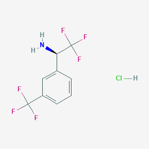 molecular formula C9H8ClF6N B2807351 (R)-2,2,2-三氟-1-(3-(三氟甲基)苯基)乙胺盐酸盐 CAS No. 1391469-75-2