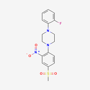 1-(2-Fluorophenyl)-4-(4-(methylsulfonyl)-2-nitrophenyl)piperazine