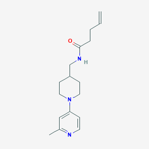 molecular formula C17H25N3O B2807359 N-{[1-(2-methylpyridin-4-yl)piperidin-4-yl]methyl}pent-4-enamide CAS No. 2097890-81-6