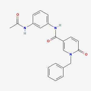 molecular formula C21H19N3O3 B2807361 N-(3-acetamidophenyl)-1-benzyl-6-oxopyridine-3-carboxamide CAS No. 1004256-52-3