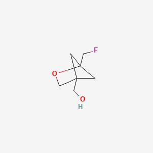 molecular formula C7H11FO2 B2807362 [1-(Fluoromethyl)-2-oxabicyclo[2.1.1]hexan-4-yl]methanol CAS No. 2418722-45-7