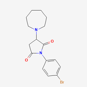 molecular formula C16H19BrN2O2 B2807369 3-(Azepan-1-yl)-1-(4-bromophenyl)pyrrolidine-2,5-dione CAS No. 331422-89-0