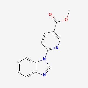 molecular formula C14H11N3O2 B2807371 methyl 6-(1H-1,3-benzimidazol-1-yl)nicotinate CAS No. 400078-71-9