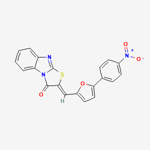 molecular formula C20H11N3O4S B2807381 (2Z)-2-[[5-(4-nitrophenyl)furan-2-yl]methylidene]-[1,3]thiazolo[3,2-a]benzimidazol-1-one CAS No. 340211-81-6