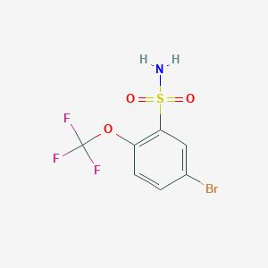molecular formula C7H5BrF3NO3S B2807389 5-Bromo-2-(trifluoromethoxy)benzene-1-sulfonamide CAS No. 191276-46-7