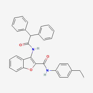 3-(2,2-diphenylacetamido)-N-(4-ethylphenyl)benzofuran-2-carboxamide