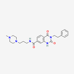 N-(3-(4-methylpiperazin-1-yl)propyl)-2,4-dioxo-3-phenethyl-1,2,3,4-tetrahydroquinazoline-7-carboxamide