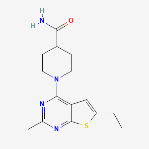 1-(6-Ethyl-2-methylthieno[2,3-d]pyrimidin-4-yl)piperidine-4-carboxamide
