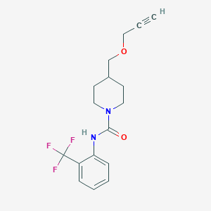 4-((prop-2-yn-1-yloxy)methyl)-N-(2-(trifluoromethyl)phenyl)piperidine-1-carboxamide