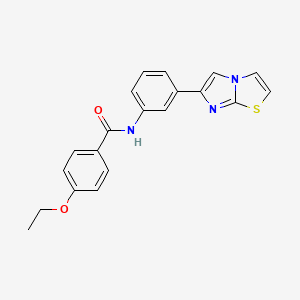 molecular formula C20H17N3O2S B2807401 4-ethoxy-N-(3-(imidazo[2,1-b]thiazol-6-yl)phenyl)benzamide CAS No. 893969-58-9