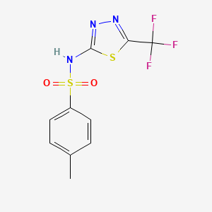 4-methyl-N-[5-(trifluoromethyl)-1,3,4-thiadiazol-2-yl]benzenesulfonamide