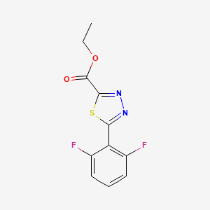 molecular formula C11H8F2N2O2S B2807405 Ethyl 5-(2,6-difluorophenyl)-1,3,4-thiadiazole-2-carboxylate CAS No. 1909312-93-1