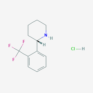 molecular formula C12H15ClF3N B2807406 (S)-2-(2-(Trifluoromethyl)phenyl)piperidine hydrochloride CAS No. 1391478-72-0