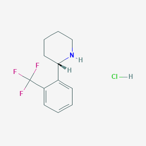 molecular formula C12H15ClF3N B2807406 (S)-2-(2-(三氟甲基)苯基)哌啶盐酸盐 CAS No. 1391478-72-0