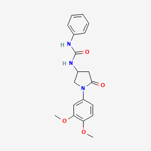 1-(1-(3,4-Dimethoxyphenyl)-5-oxopyrrolidin-3-yl)-3-phenylurea