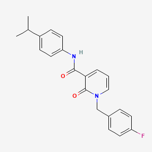 molecular formula C22H21FN2O2 B2807413 1-(4-fluorobenzyl)-N-(4-isopropylphenyl)-2-oxo-1,2-dihydropyridine-3-carboxamide CAS No. 946354-05-8