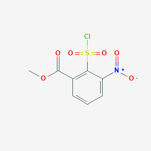 molecular formula C8H6ClNO6S B2807415 甲基-2-(氯磺酰基)-3-硝基苯甲酸酯 CAS No. 1864061-83-5