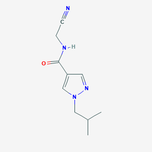 molecular formula C10H14N4O B2807417 N-(Cyanomethyl)-1-(2-methylpropyl)pyrazole-4-carboxamide CAS No. 2262431-79-6