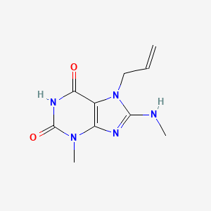 molecular formula C10H13N5O2 B2807423 3-甲基-8-(甲基氨基)-7-丙-2-烯基嘌呤-2,6-二酮 CAS No. 377052-18-1