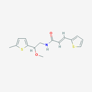 (E)-N-(2-methoxy-2-(5-methylthiophen-2-yl)ethyl)-3-(thiophen-2-yl)acrylamide