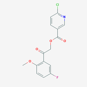 [2-(5-Fluoro-2-methoxyphenyl)-2-oxoethyl] 6-chloropyridine-3-carboxylate