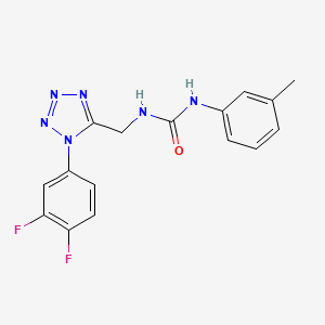 1-((1-(3,4-difluorophenyl)-1H-tetrazol-5-yl)methyl)-3-(m-tolyl)urea