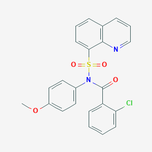 N-(2-chlorobenzoyl)-N-(4-methoxyphenyl)-8-quinolinesulfonamide