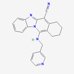 molecular formula C22H19N5 B2807440 11-(Pyridin-3-ylmethylamino)-7,8,9,10-tetrahydrobenzimidazolo[1,2-b]isoquinoline-6-carbonitrile CAS No. 683796-12-5