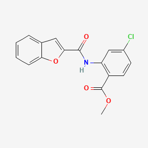 molecular formula C17H12ClNO4 B2807444 Methyl 2-(benzofuran-2-carboxamido)-4-chlorobenzoate CAS No. 868154-07-8