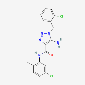 5-amino-N-(5-chloro-2-methylphenyl)-1-[(2-chlorophenyl)methyl]triazole-4-carboxamide
