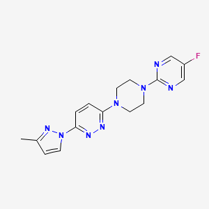 3-[4-(5-Fluoropyrimidin-2-yl)piperazin-1-yl]-6-(3-methylpyrazol-1-yl)pyridazine