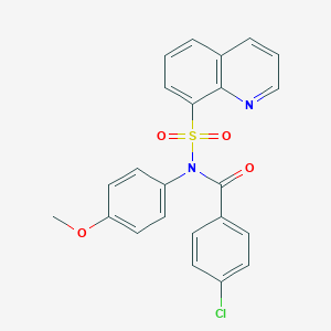 N-(4-chlorobenzoyl)-N-(4-methoxyphenyl)-8-quinolinesulfonamide