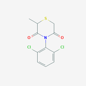 molecular formula C11H9Cl2NO2S B2807453 4-(2,6-Dichlorophenyl)-2-methylthiomorpholine-3,5-dione CAS No. 344265-52-7