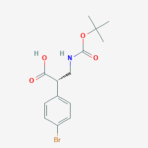 molecular formula C14H18BrNO4 B2807455 (S)-3-tert-Butoxycarbonylamino-2-(4-bromo-phenyl)-propionic acid CAS No. 1442114-71-7