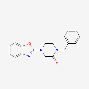 molecular formula C18H17N3O2 B2807461 4-(1,3-Benzoxazol-2-yl)-1-benzylpiperazin-2-one CAS No. 2415633-85-9
