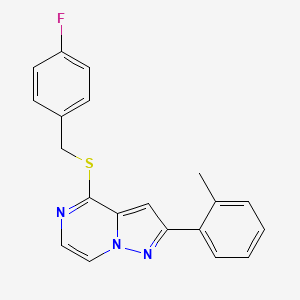 4-[(4-Fluorobenzyl)thio]-2-(2-methylphenyl)pyrazolo[1,5-a]pyrazine