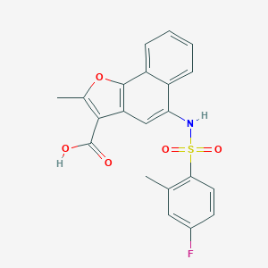 5-{[(4-Fluoro-2-methylphenyl)sulfonyl]amino}-2-methylnaphtho[1,2-b]furan-3-carboxylic acid