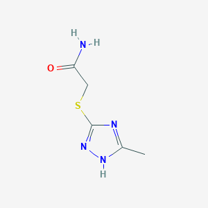 molecular formula C5H8N4OS B2807477 2-((5-methyl-4H-1,2,4-triazol-3-yl)thio)acetamide CAS No. 337310-94-8
