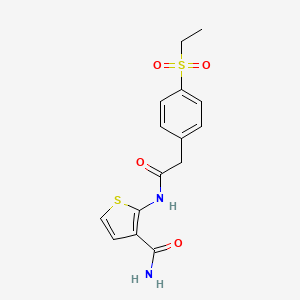 2-(2-(4-(Ethylsulfonyl)phenyl)acetamido)thiophene-3-carboxamide