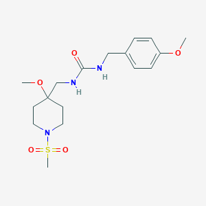3-[(1-Methanesulfonyl-4-methoxypiperidin-4-yl)methyl]-1-[(4-methoxyphenyl)methyl]urea