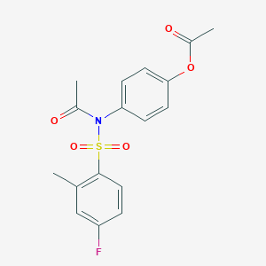 4-{Acetyl[(4-fluoro-2-methylphenyl)sulfonyl]amino}phenyl acetate