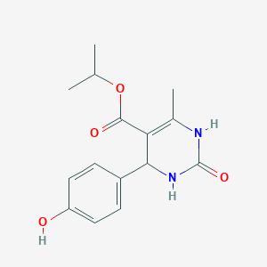 molecular formula C15H18N2O4 B2807491 Propan-2-yl 4-(4-hydroxyphenyl)-6-methyl-2-oxo-1,2,3,4-tetrahydropyrimidine-5-carboxylate CAS No. 201989-33-5