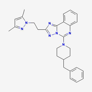 5-(4-benzylpiperidin-1-yl)-2-[2-(3,5-dimethyl-1H-pyrazol-1-yl)ethyl][1,2,4]triazolo[1,5-c]quinazoline
