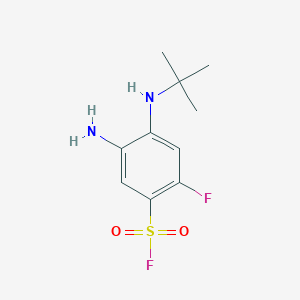 5-Amino-4-(tert-butylamino)-2-fluorobenzene-1-sulfonyl fluoride