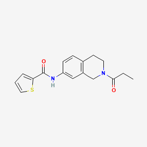 N-(2-propionyl-1,2,3,4-tetrahydroisoquinolin-7-yl)thiophene-2-carboxamide